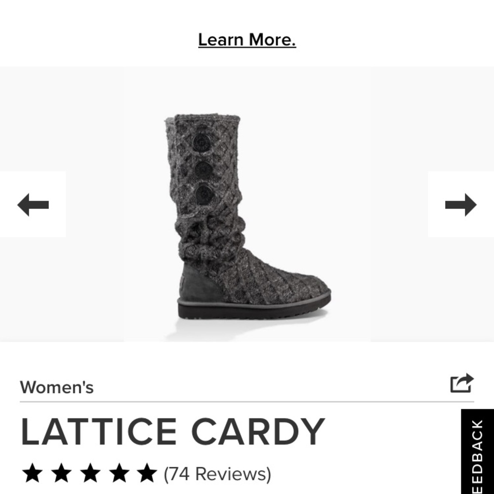 UGG Foldover Lattice Sweater Boots